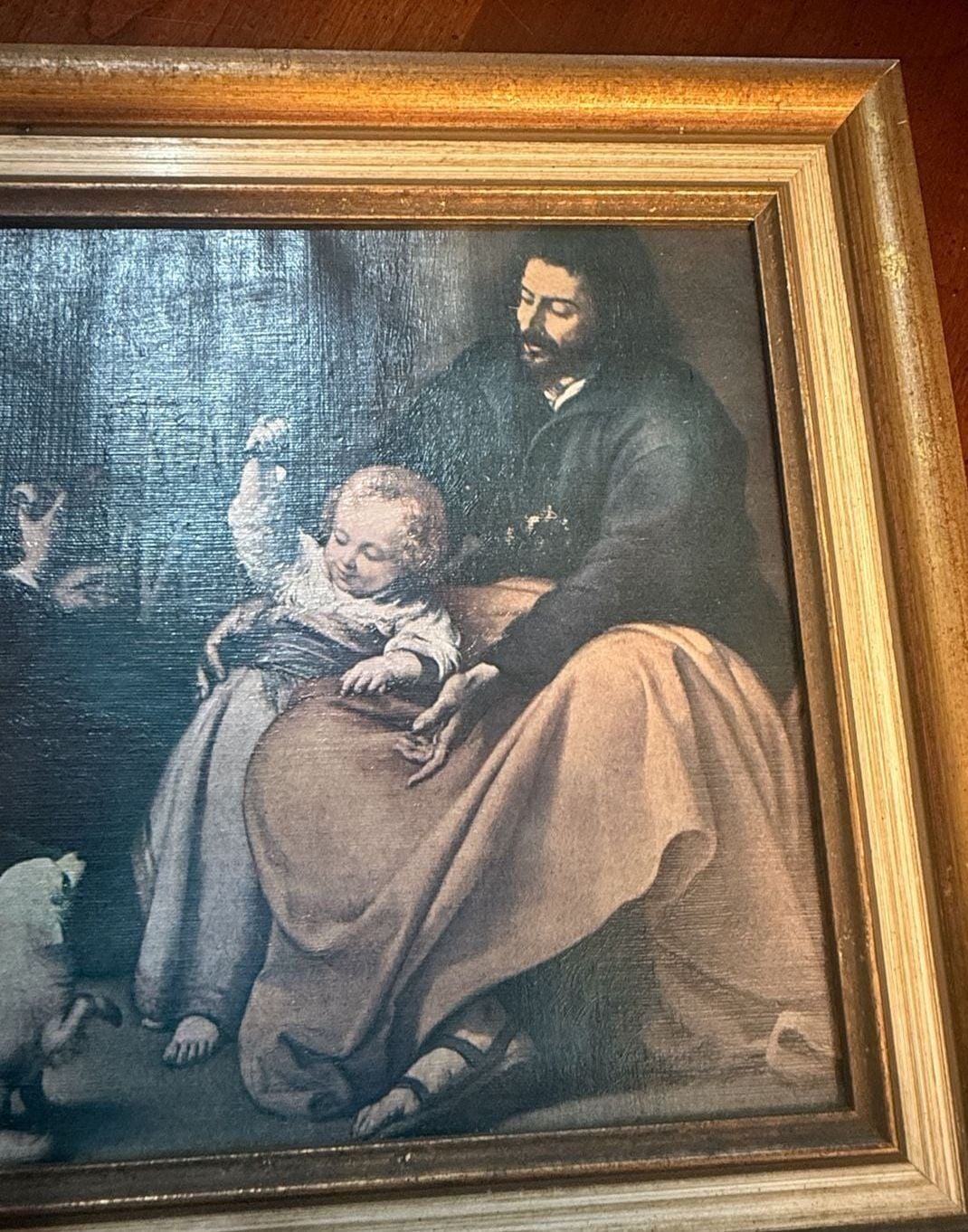 Framed Canvas Print The Holy Family Murillo 2