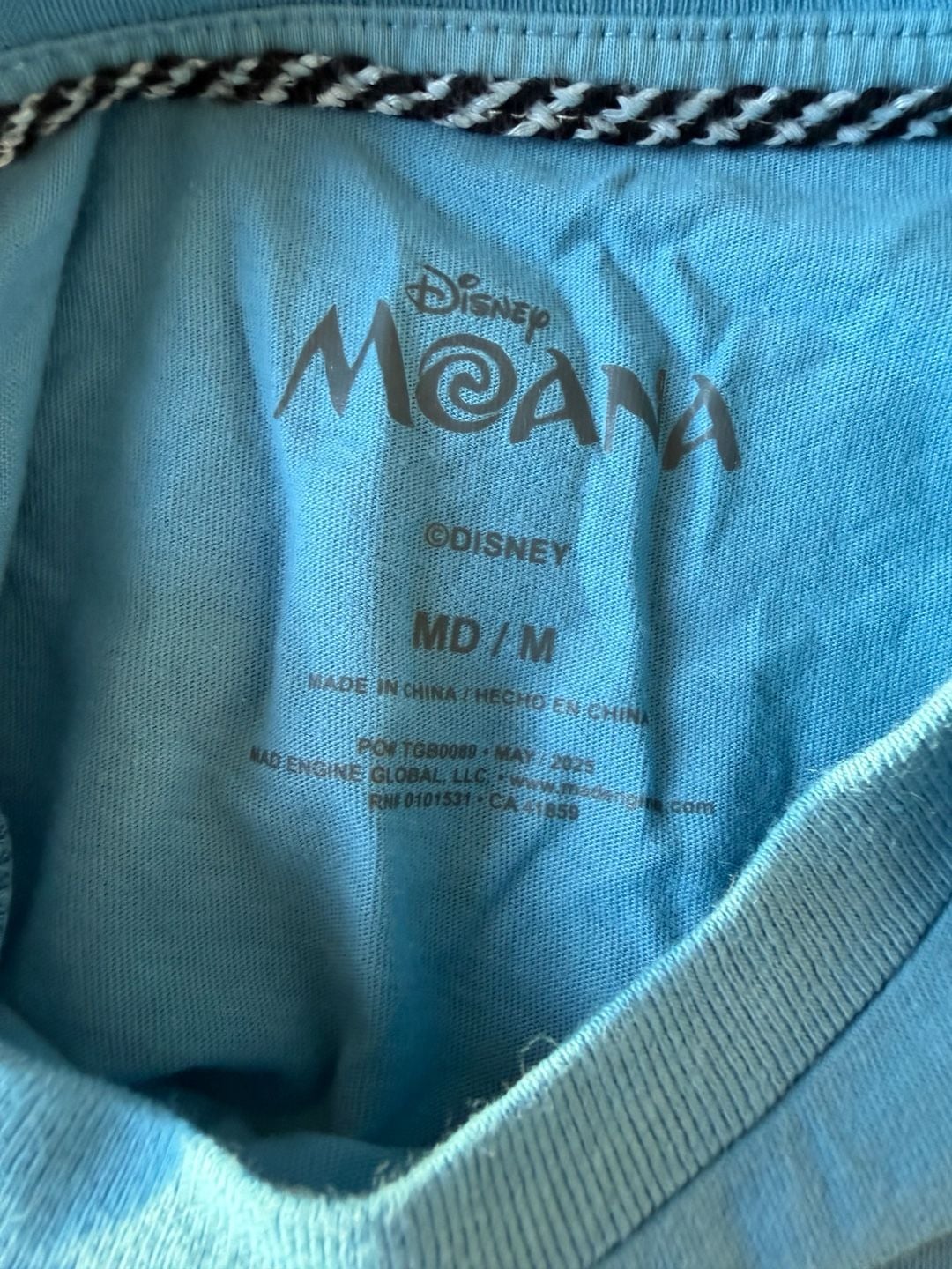 Child Disney Moana Maui Graphic T-Shirt Size M Blue I Can Lift A Whole Island 3