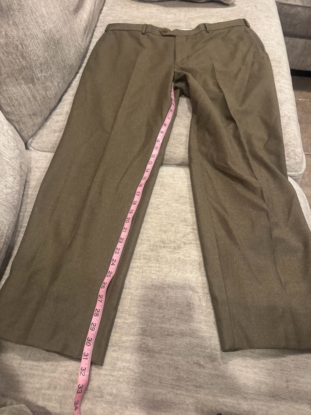 Brooks Brothers 346 Wool Dress Pants W42/L32 Olive Brown 8