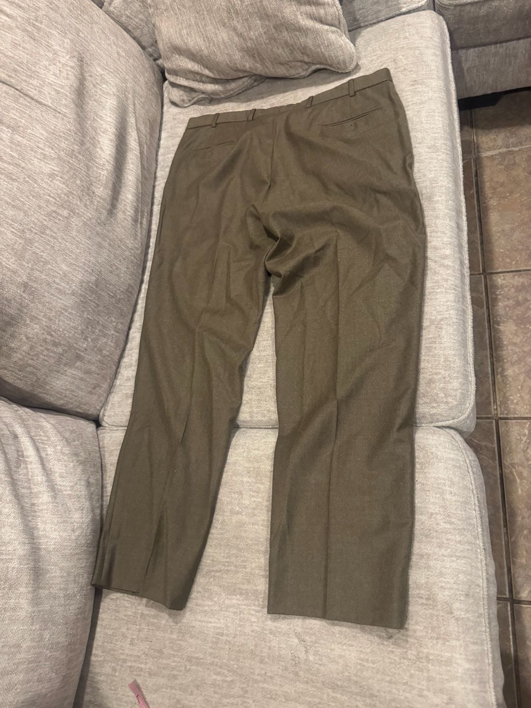 Brooks Brothers 346 Wool Dress Pants W42/L32 Olive Brown 9