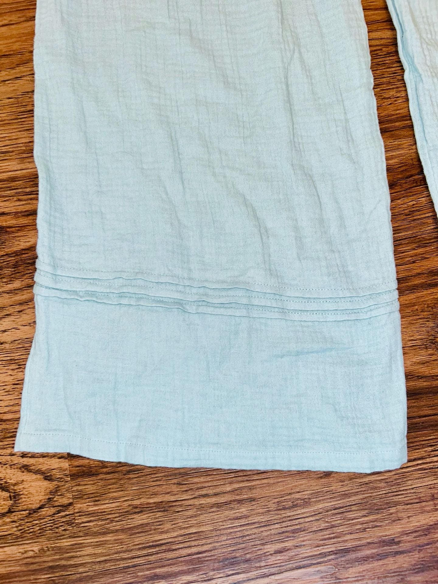 DKNY Pants Light Blue Gauze Wide Leg Elastic Waist 9