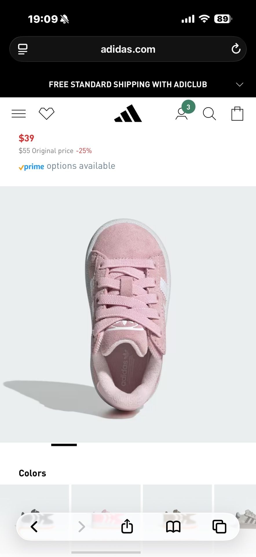 Campus 00s Comfort Closure Elastic Lace Shoes Kids 7