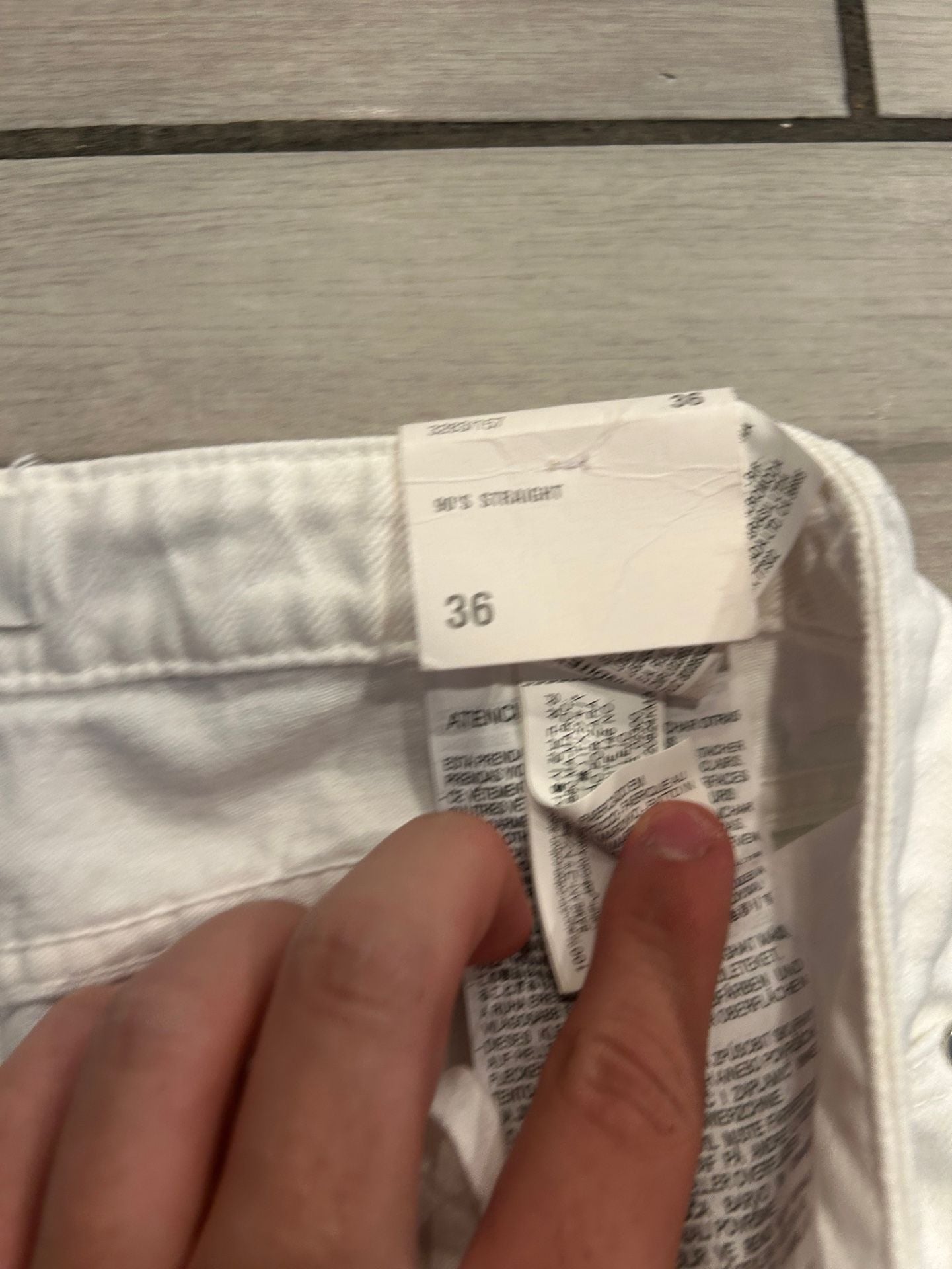 Zara 90'S Straight Jeans Size 4 26 White Denim 9
