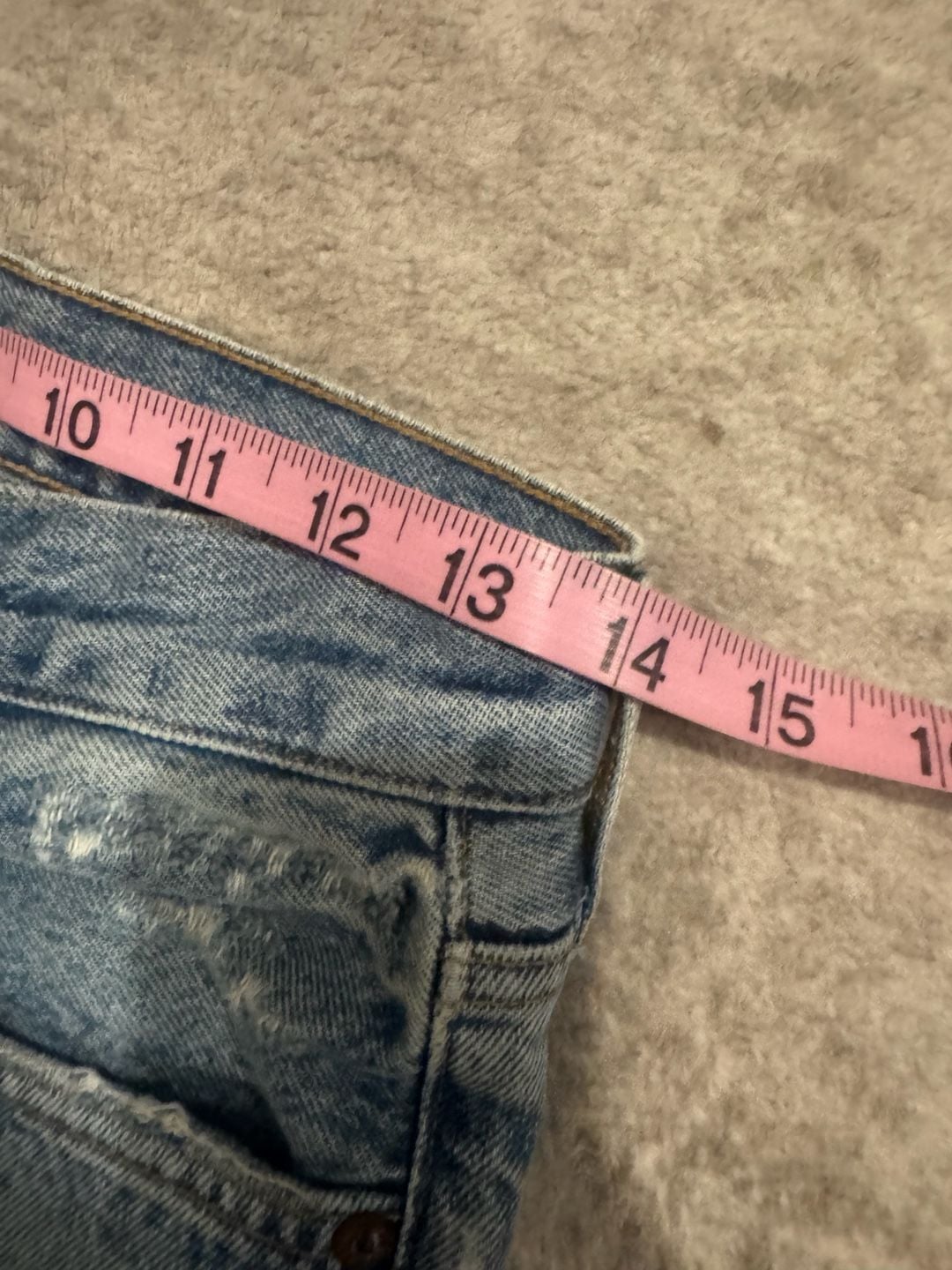 Agolde Distressed Straight Leg Jeans Size 28x29 Blue Denim 5