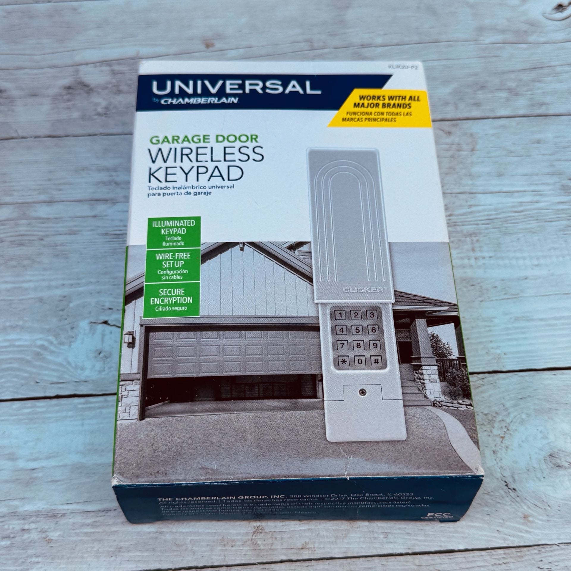 Chamberlain Universal Garage Door Wireless Keypad KLIK2U-P2 1
