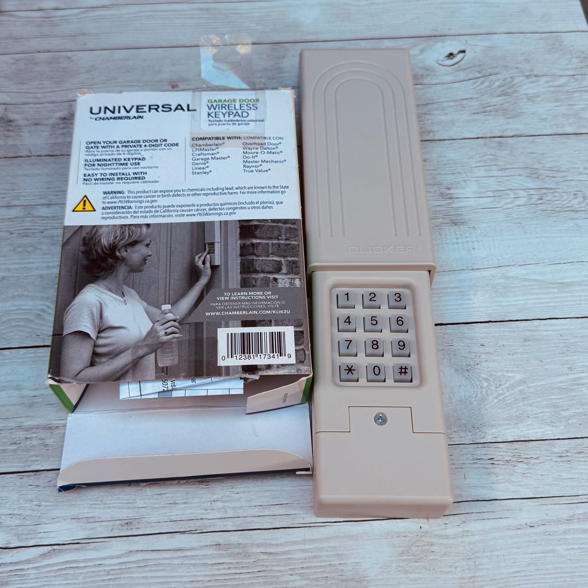 Chamberlain Universal Garage Door Wireless Keypad KLIK2U-P2 3