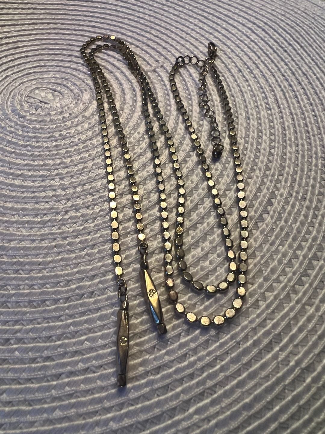 Brighton Silver Tone Beaded Lariat Necklace 6