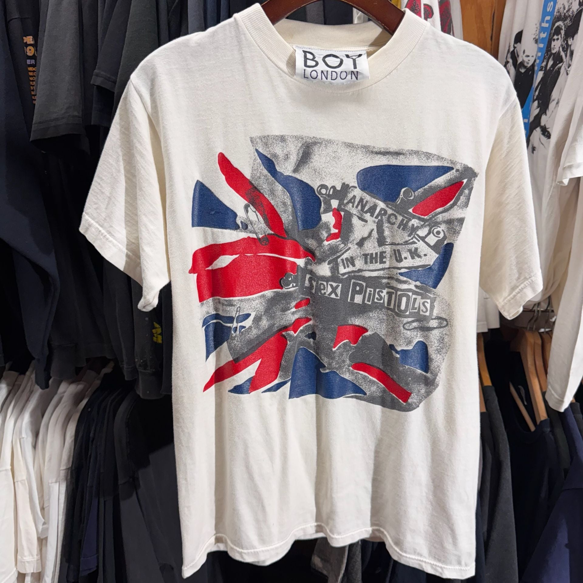 Boy London Sex Pistols Anarchy In The U.K. Graphic T-Shirt White Large 3