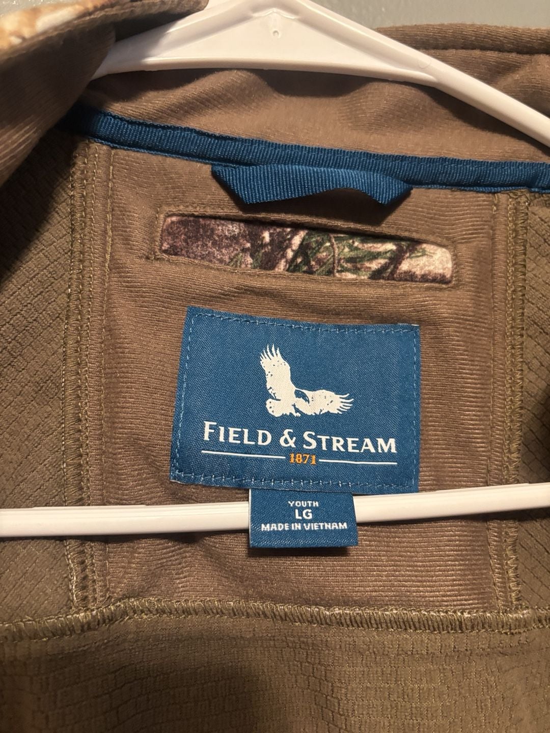 Field & Stream Camo Full Zip Jacket Youth LG RealTree 4