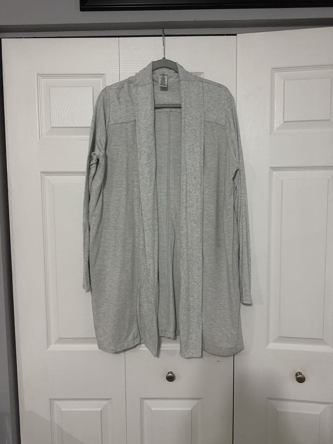 Active Life Cardigan Size XXL Fog Grey Heather Modal Blend Open Front 2