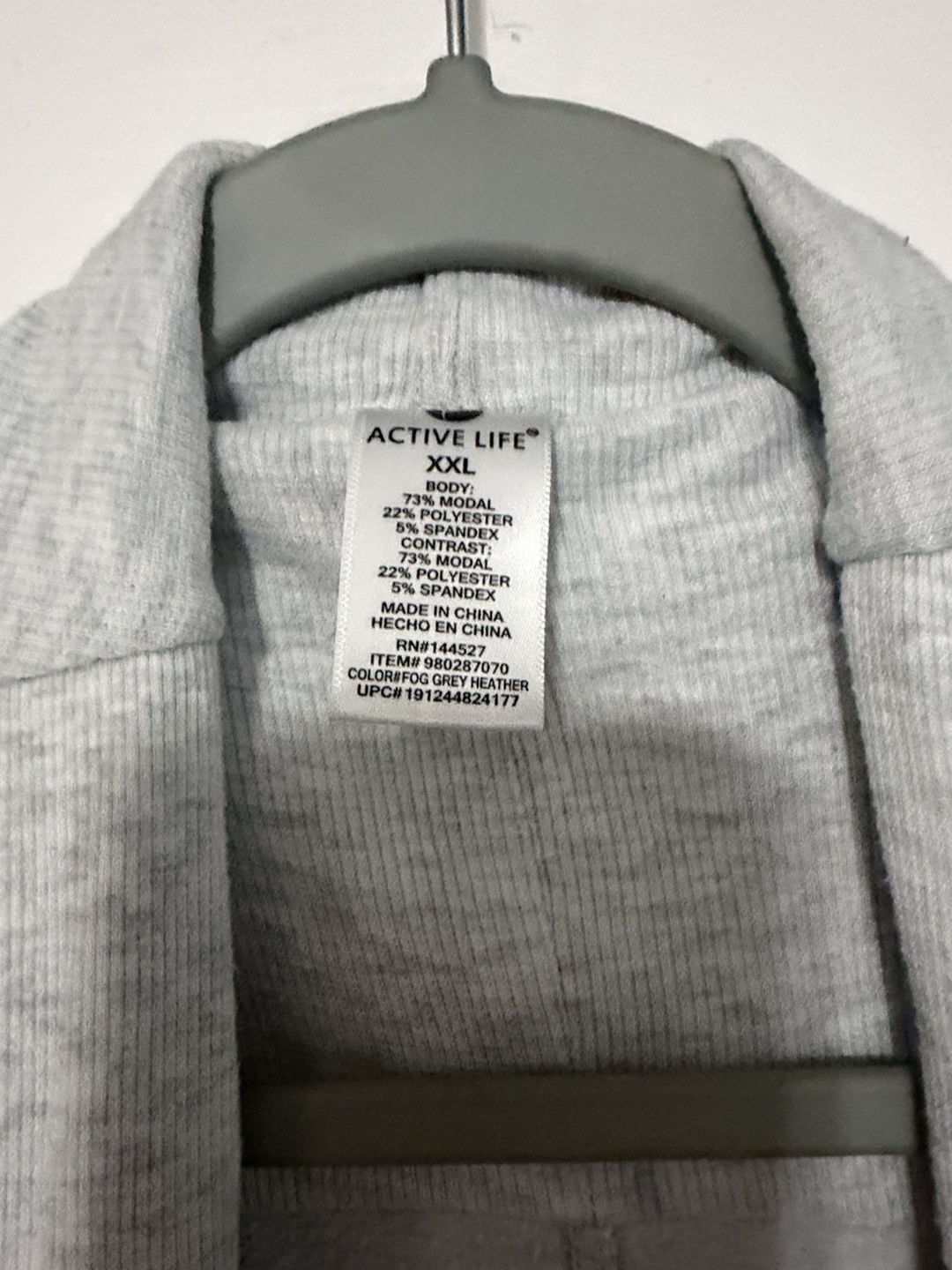Active Life Cardigan Size XXL Fog Grey Heather Modal Blend Open Front 3