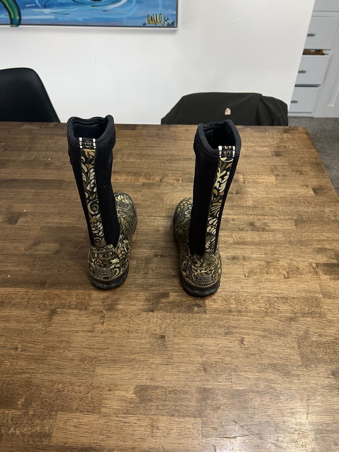 Bogs Classic High Fern Boots Size 7 Fern Print Waterproof Rubber 8
