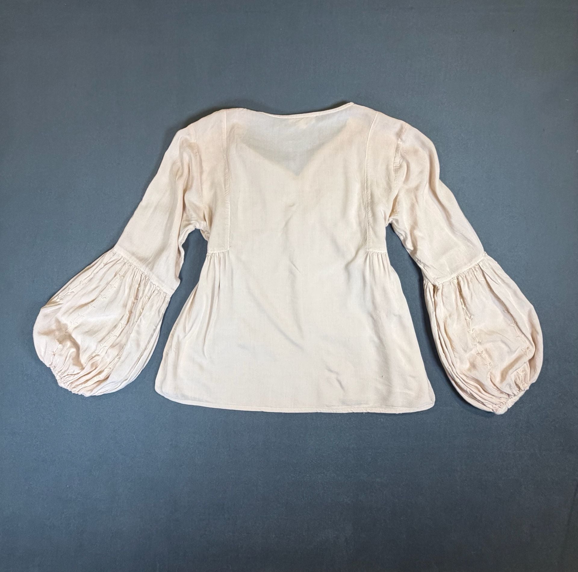 Solitaire Blush Pink Embroidered Boho Peasant Blouse Medium 8