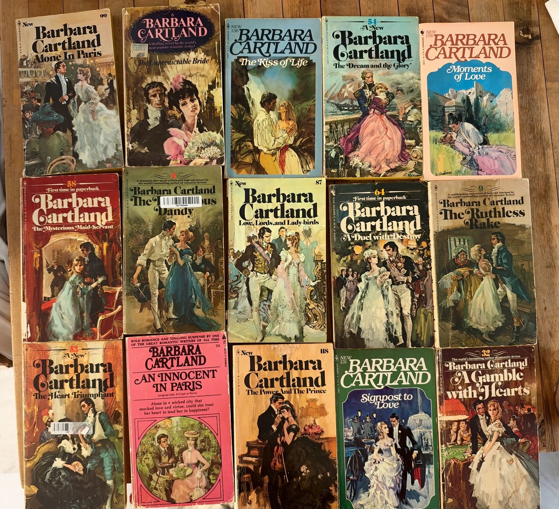Barbara Cartland Vintage Romance Paperback Books Lot of 15 2