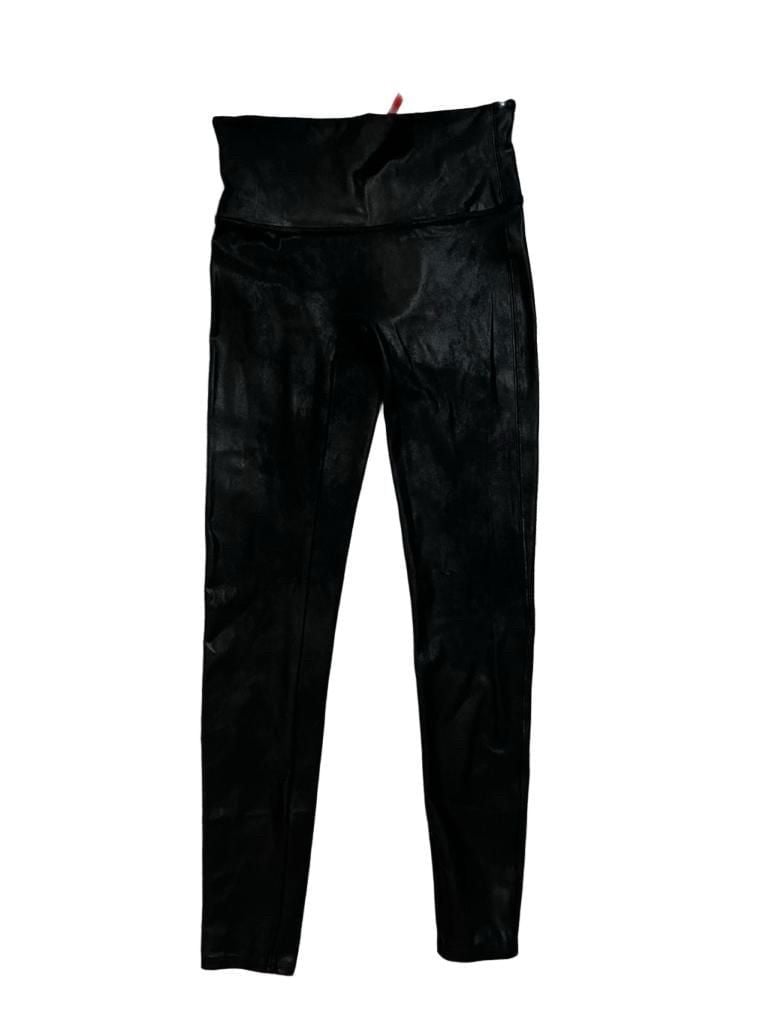 SPANX Faux Leather Leggings Women’s Large Black High Rise NWOT 3