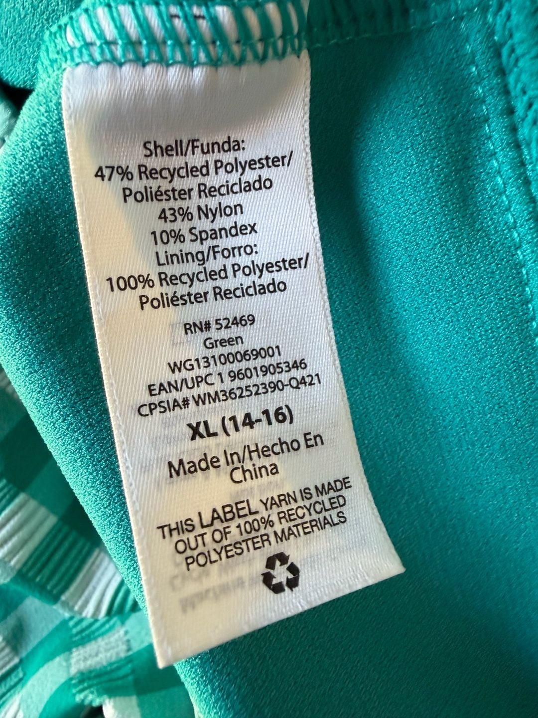 Matching set Wonder Nation Girls Teal Bathing suit Size S 6-6x and Size XL14-16 4