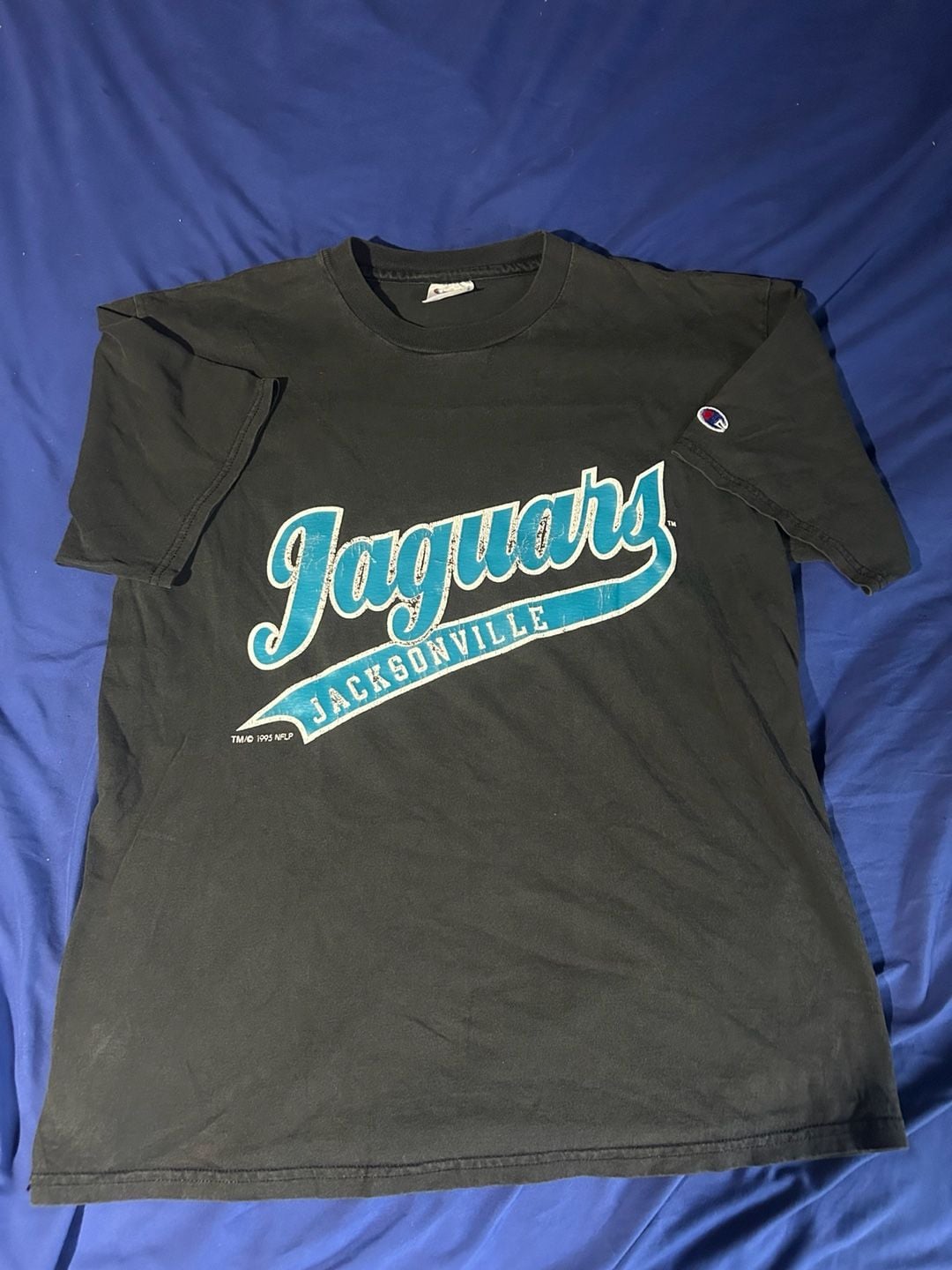 Vintage 1995 Champion Jacksonville Jaguars T-Shirt Black L 2
