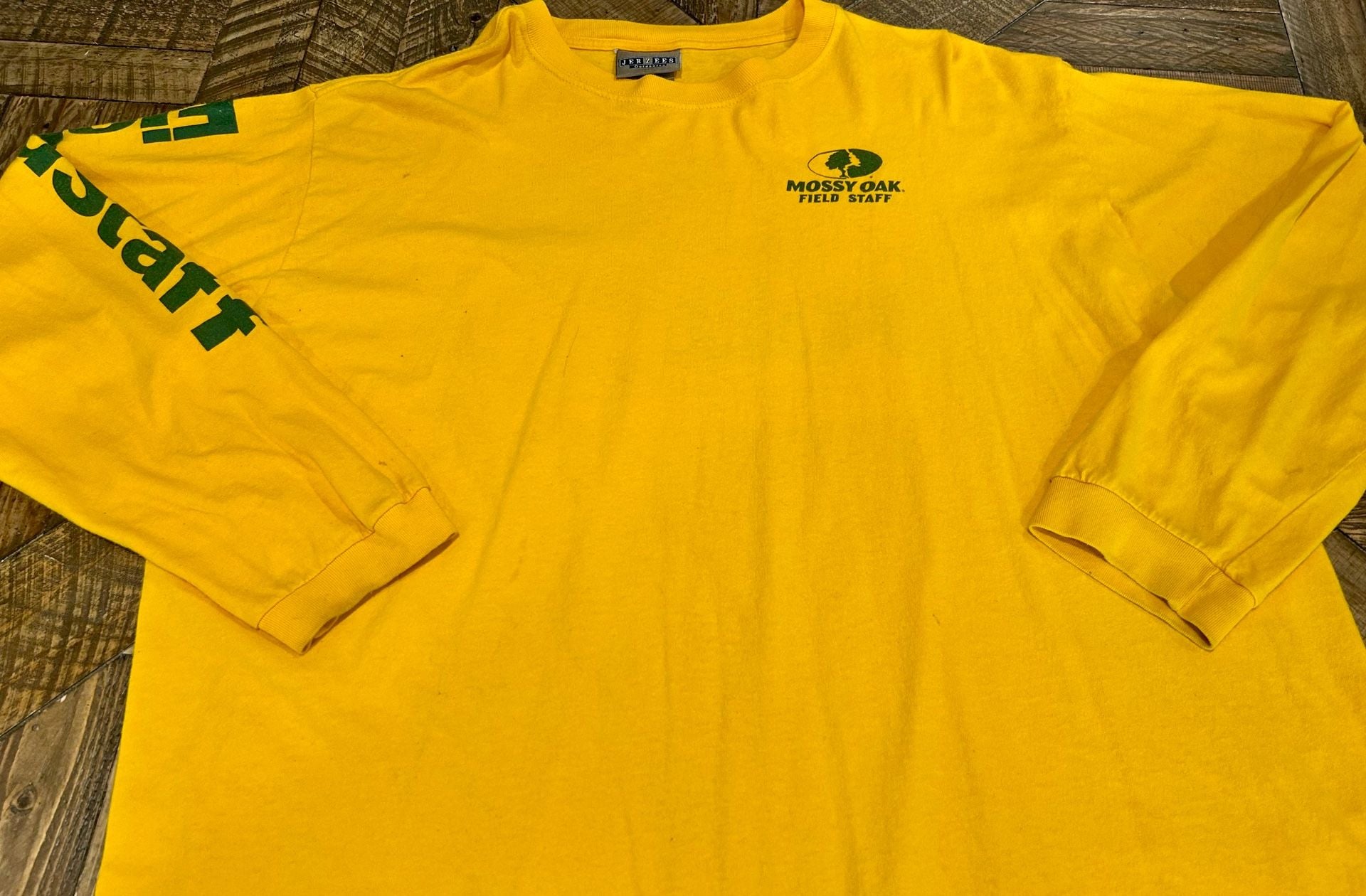 Jerzees Mossy Oak Field Staff Long Sleeve Shirt Size 2XL Yellow 3