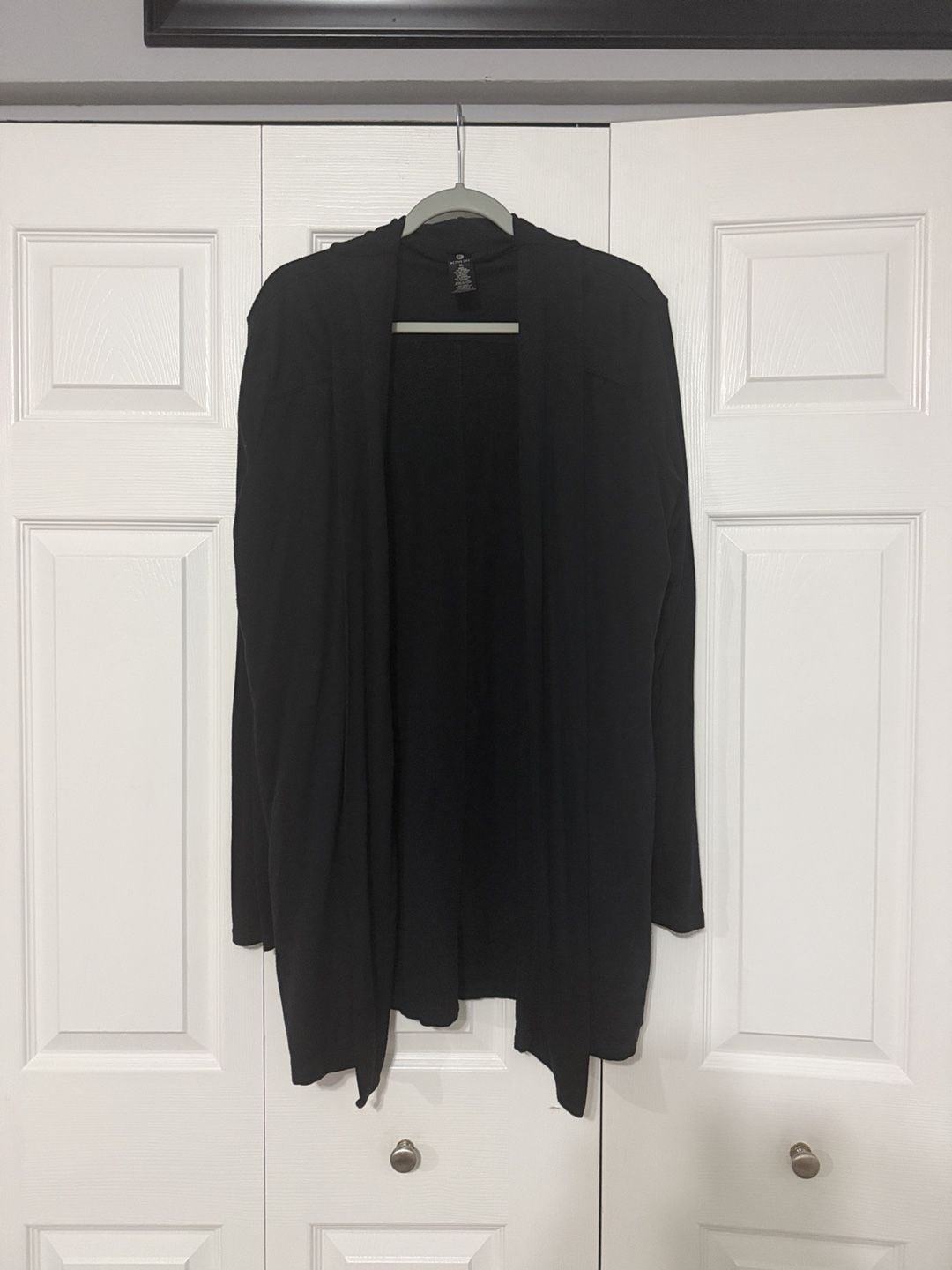 Active Life Open Front Cardigan Size XL Black Modal Blend 2