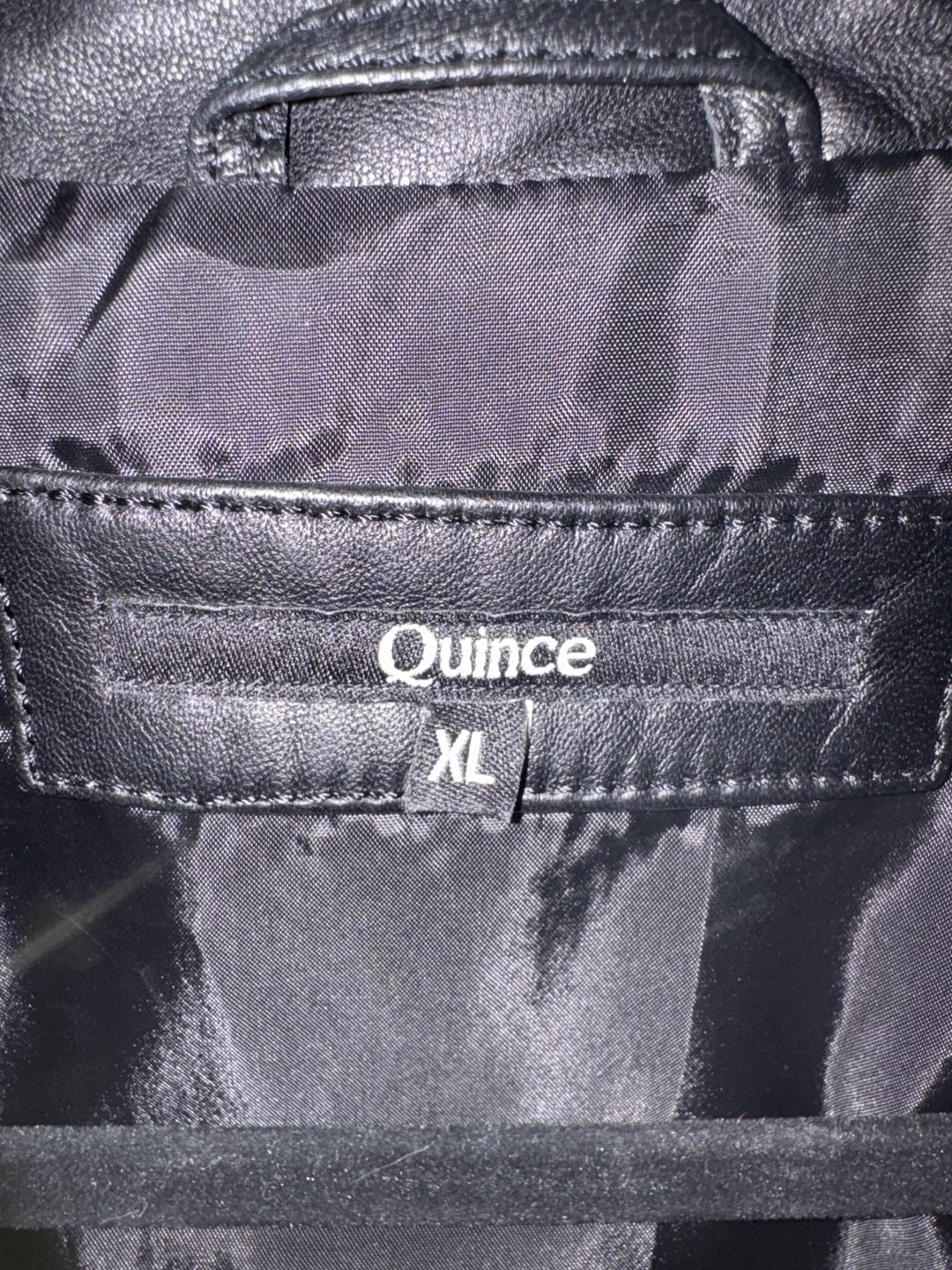Quince Leather Moto Jacket Size XL Black Biker Motorcycle 4