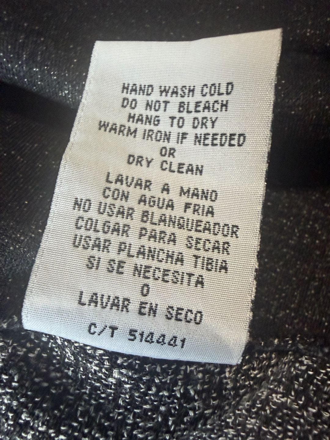 Danny & Nicole Jacket Size 14 Black White Tweed Open Front Ruffle Trim 5