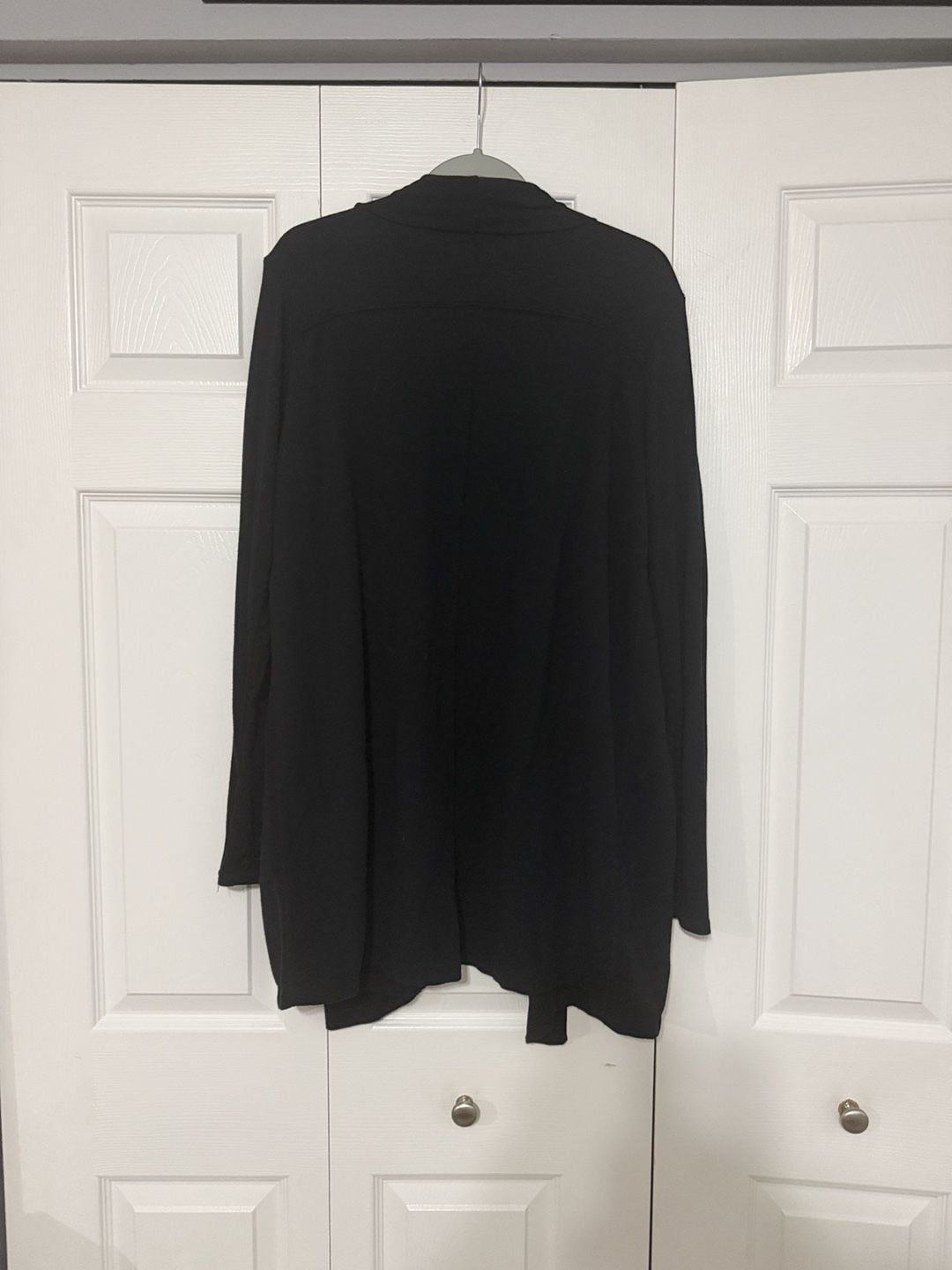 Active Life Open Front Cardigan Size XL Black Modal Blend 4