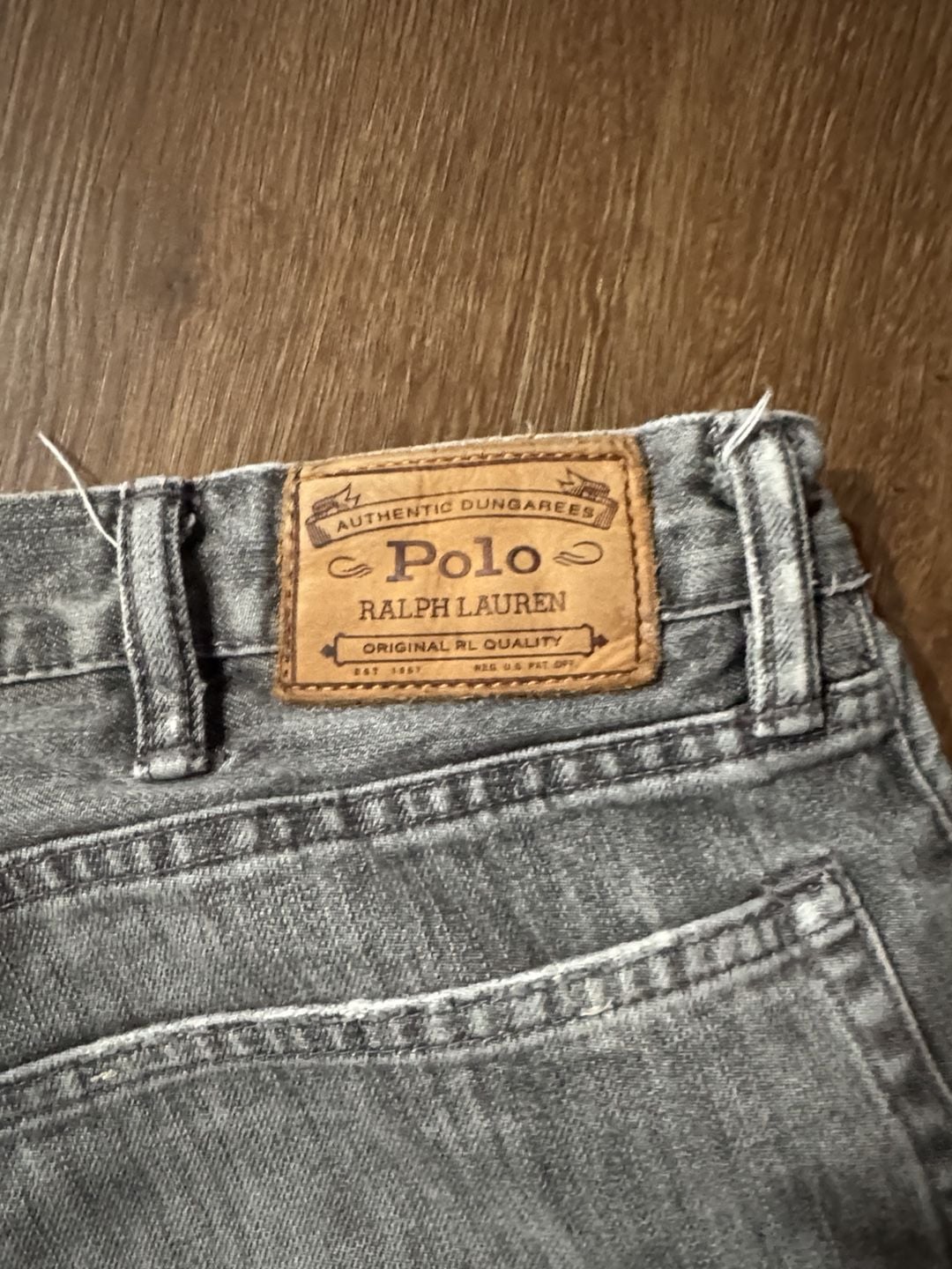 Polo Ralph Lauren Varick Slim Straight Jeans 38x30 Gray 6