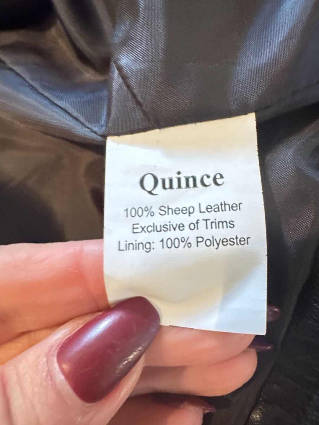 Quince Leather Moto Jacket Size XL Black Biker Motorcycle 7