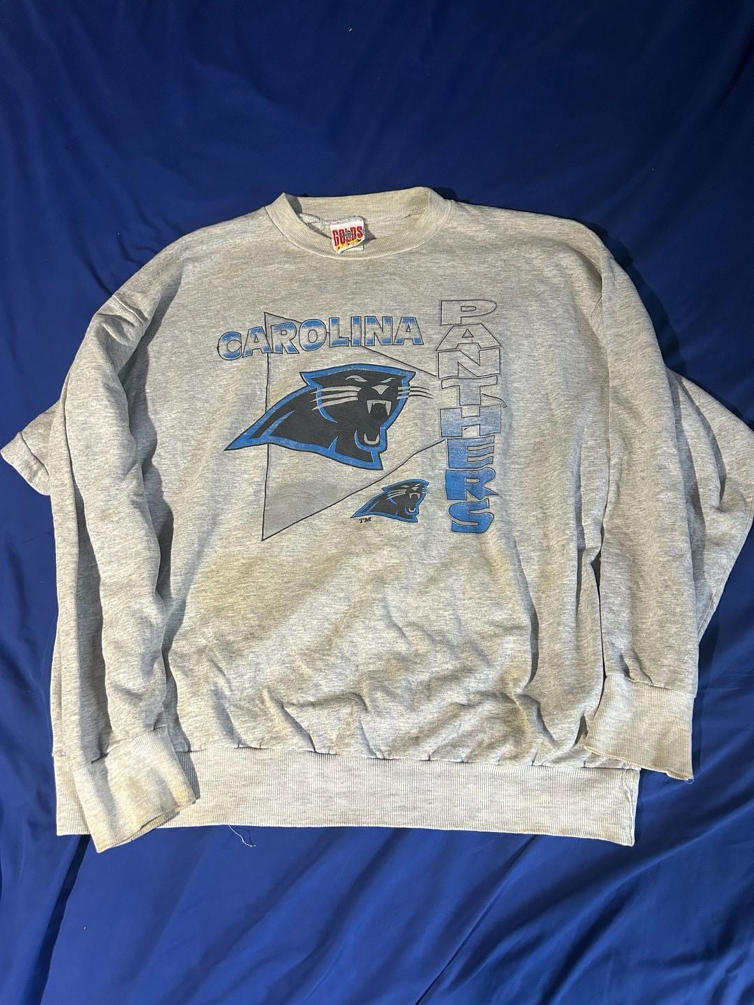 Vintage CAROLINA PANTHERS NFL Sweatshirt Size L 2