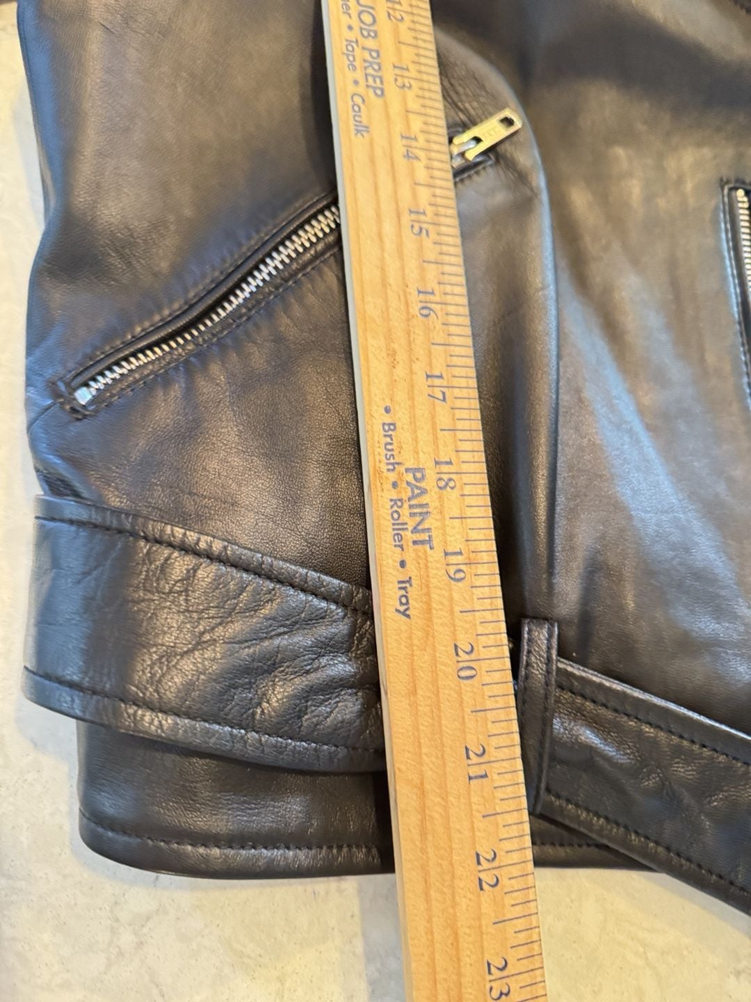 Quince Leather Moto Jacket Size XL Black Biker Motorcycle 9