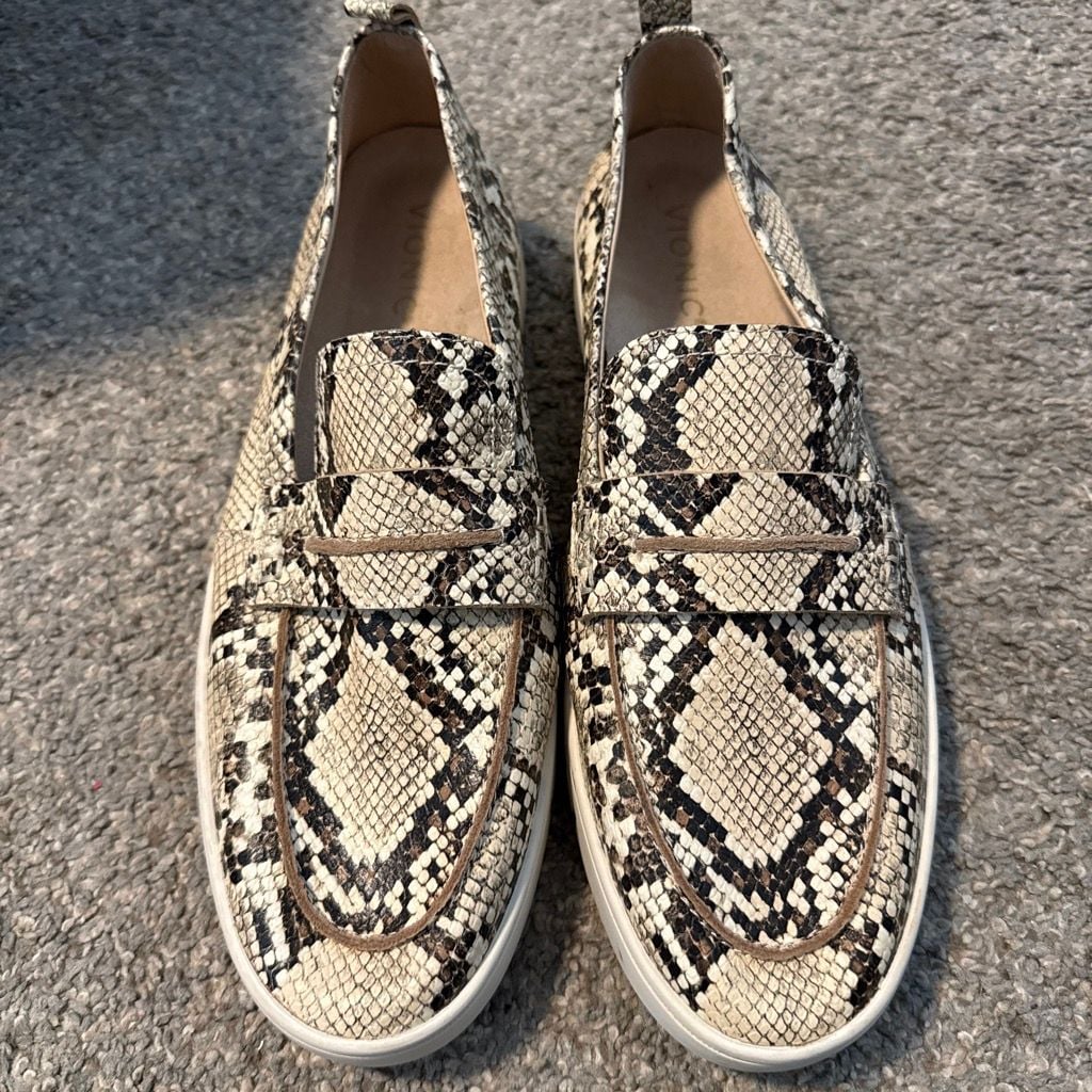Vionic Loafers Snakeskin Print Platform Shoes 11 6
