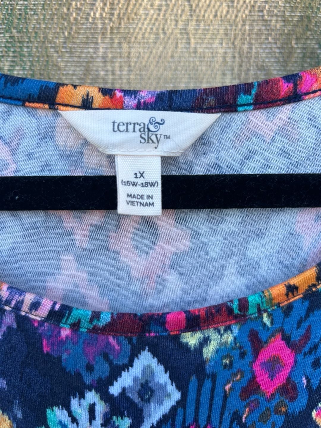 Terra & Sky Maxi Dress Size 1X (16W-18W) Multicolor Print 2