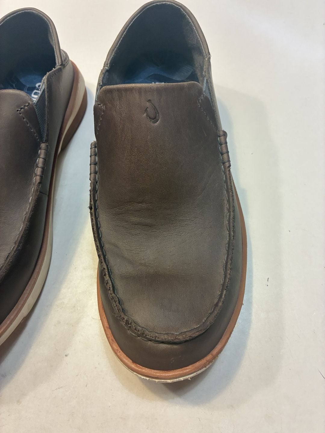 OluKai Moku Leather Slip On Shoes Brown Leather 3