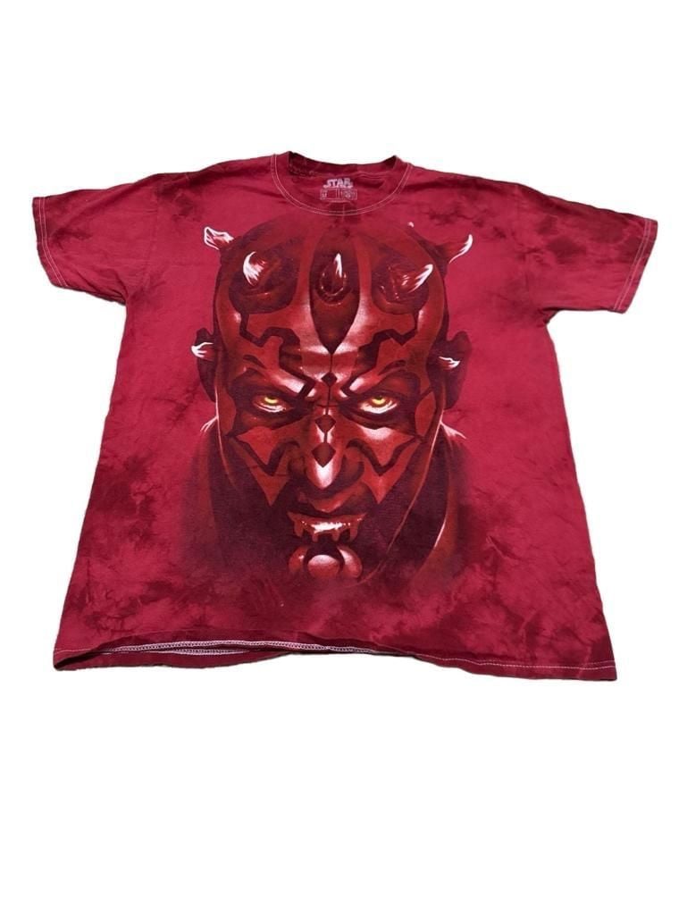 Fifth Sun Star Wars Darth Maul T-Shirt Size M Red Tie-Dye 1