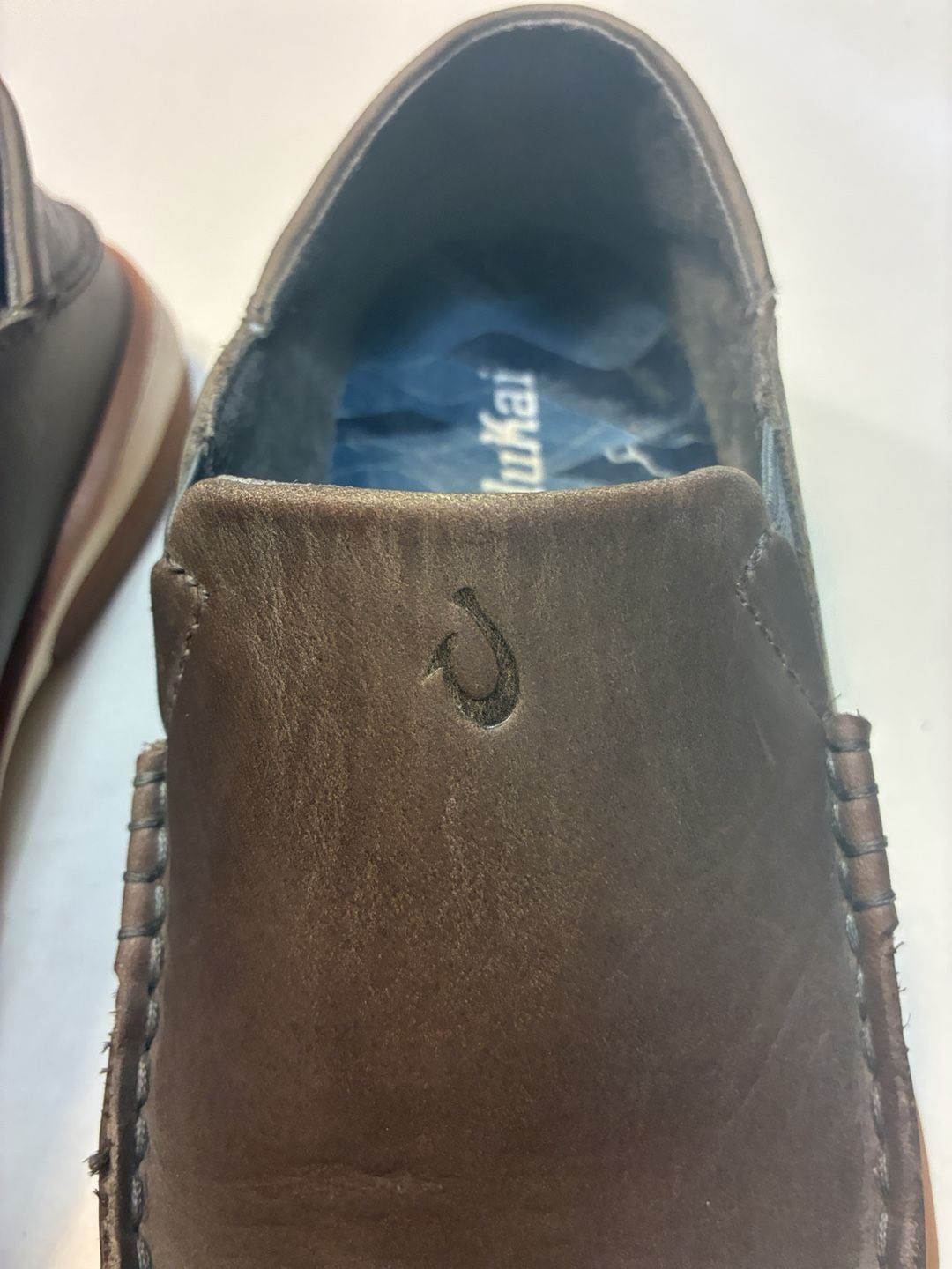 OluKai Moku Leather Slip On Shoes Brown Leather 4
