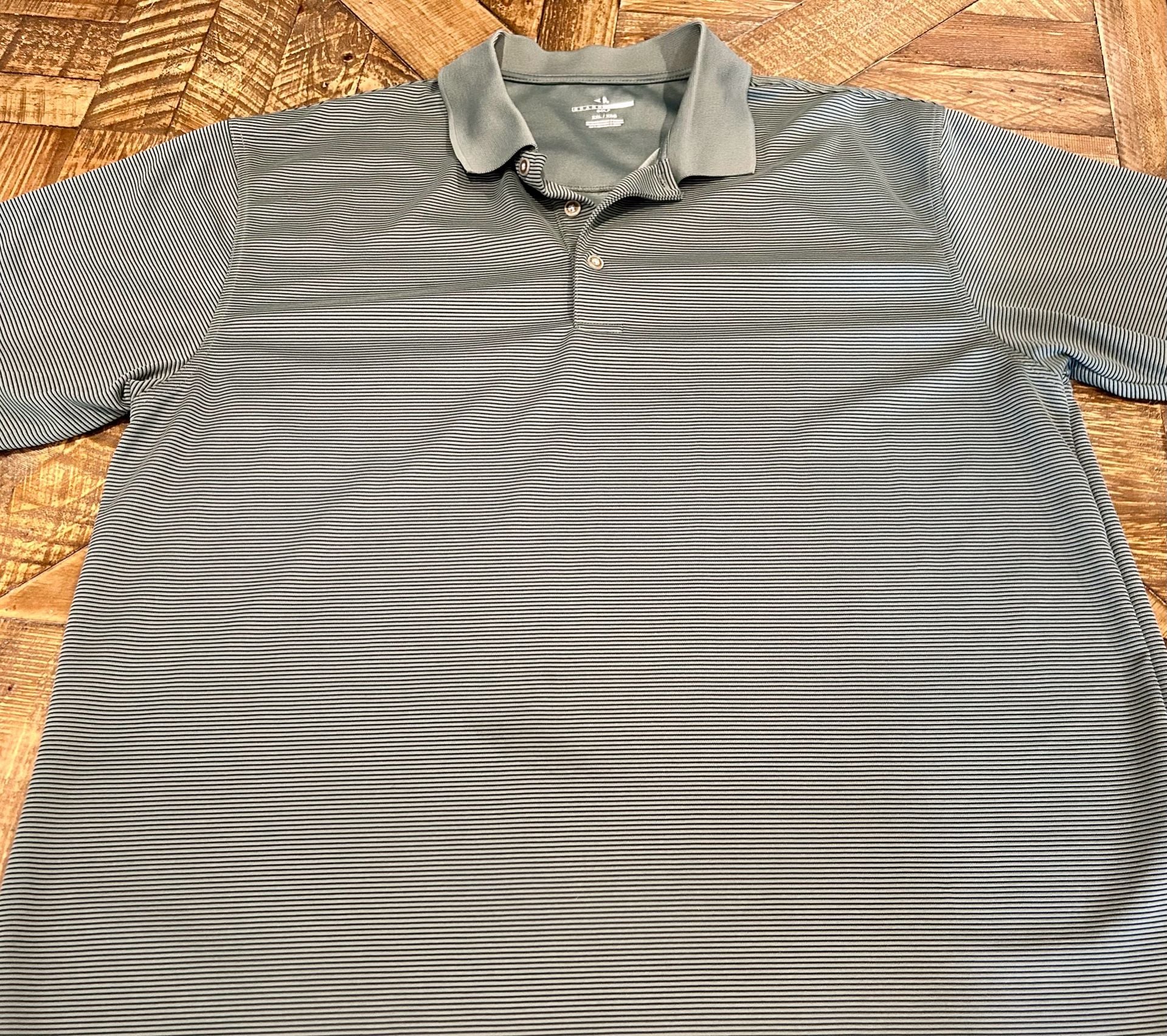 Grand Slam Golf Polo Shirt Size XXL Striped Gray Polyester 2