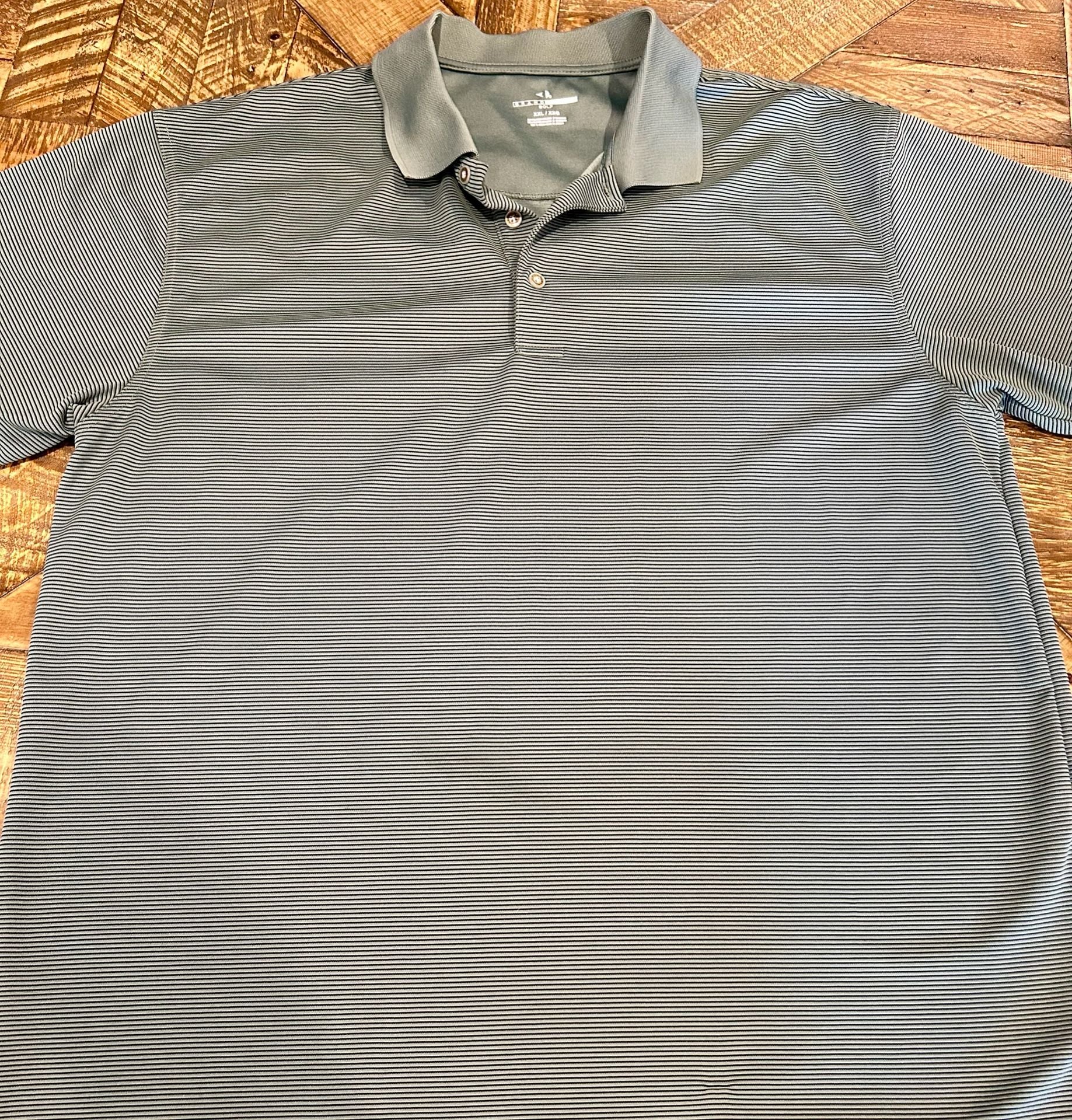 Grand Slam Golf Polo Shirt Size XXL Striped Gray Polyester 4