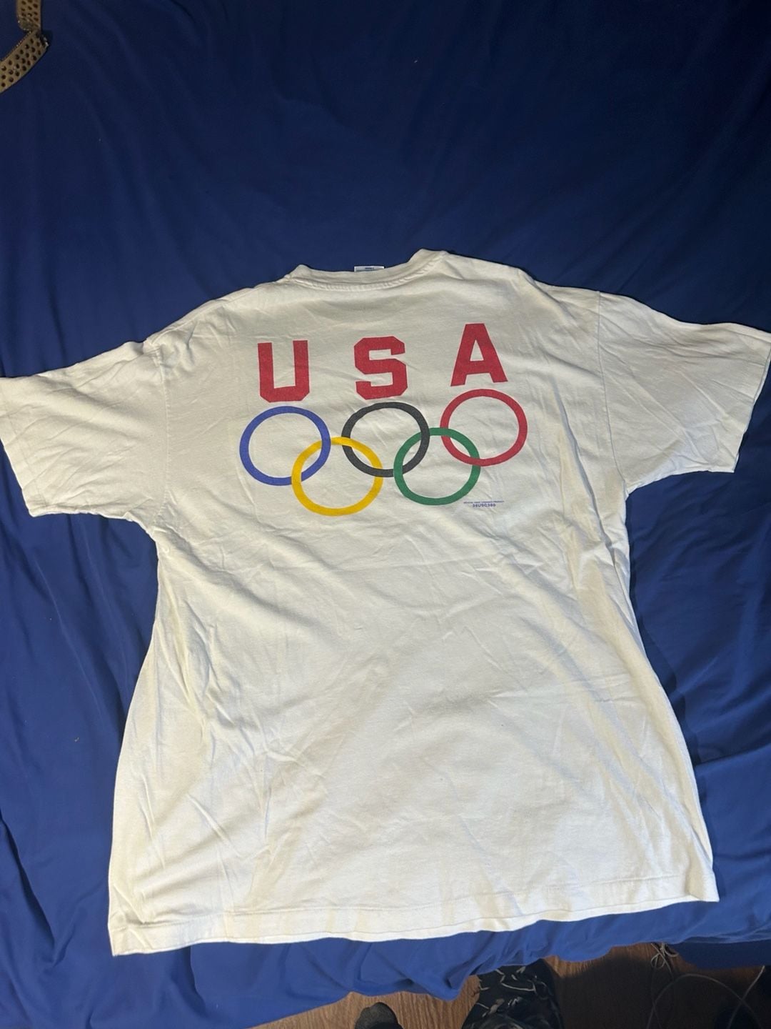 Hanes Vintage USA Olympics Pocket T-Shirt White XL 4