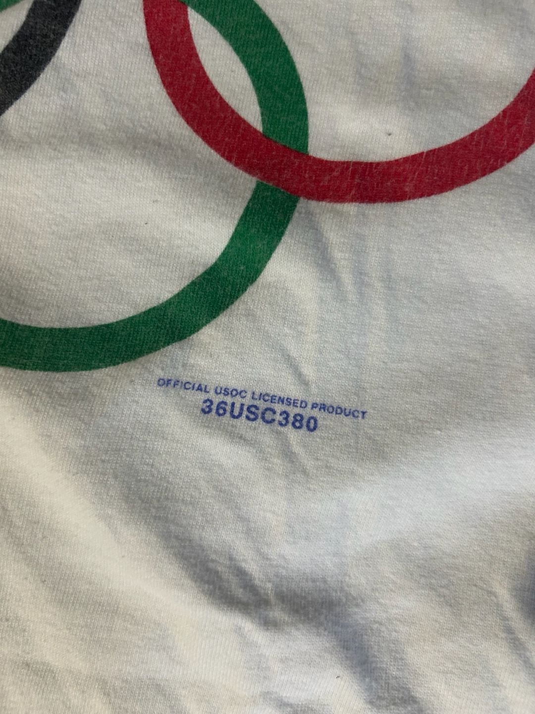 Hanes Vintage USA Olympics Pocket T-Shirt White XL 5