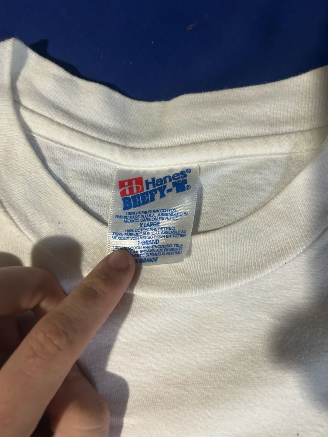 Hanes Vintage USA Olympics Pocket T-Shirt White XL 6