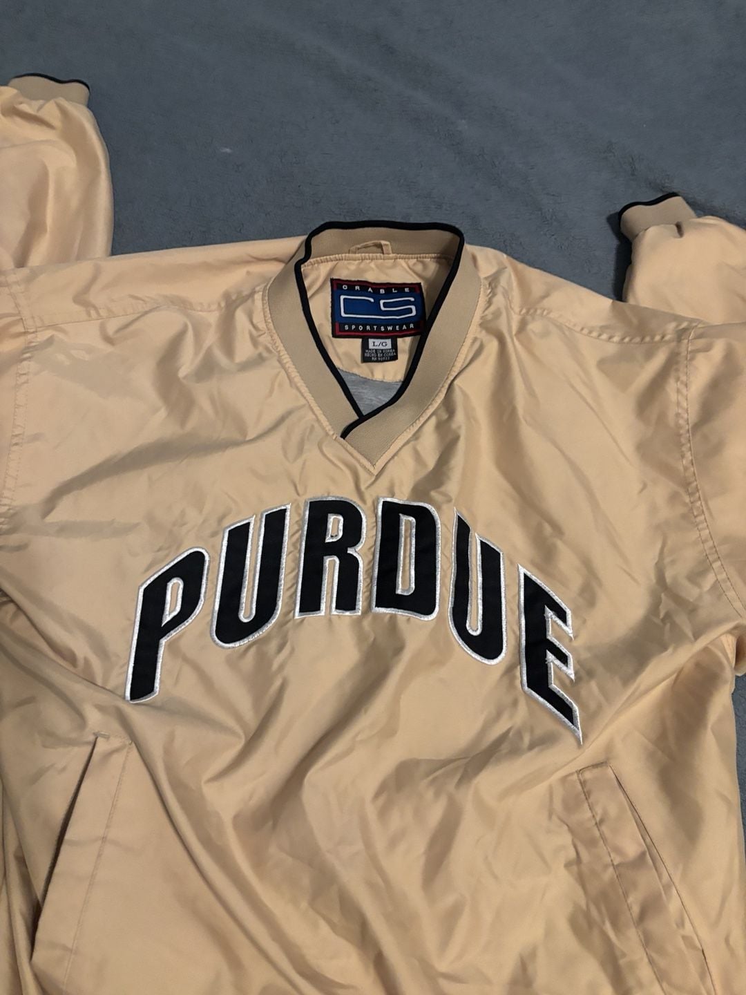 Crable Sportswear Purdue University Vintage Windbreaker Size L 11