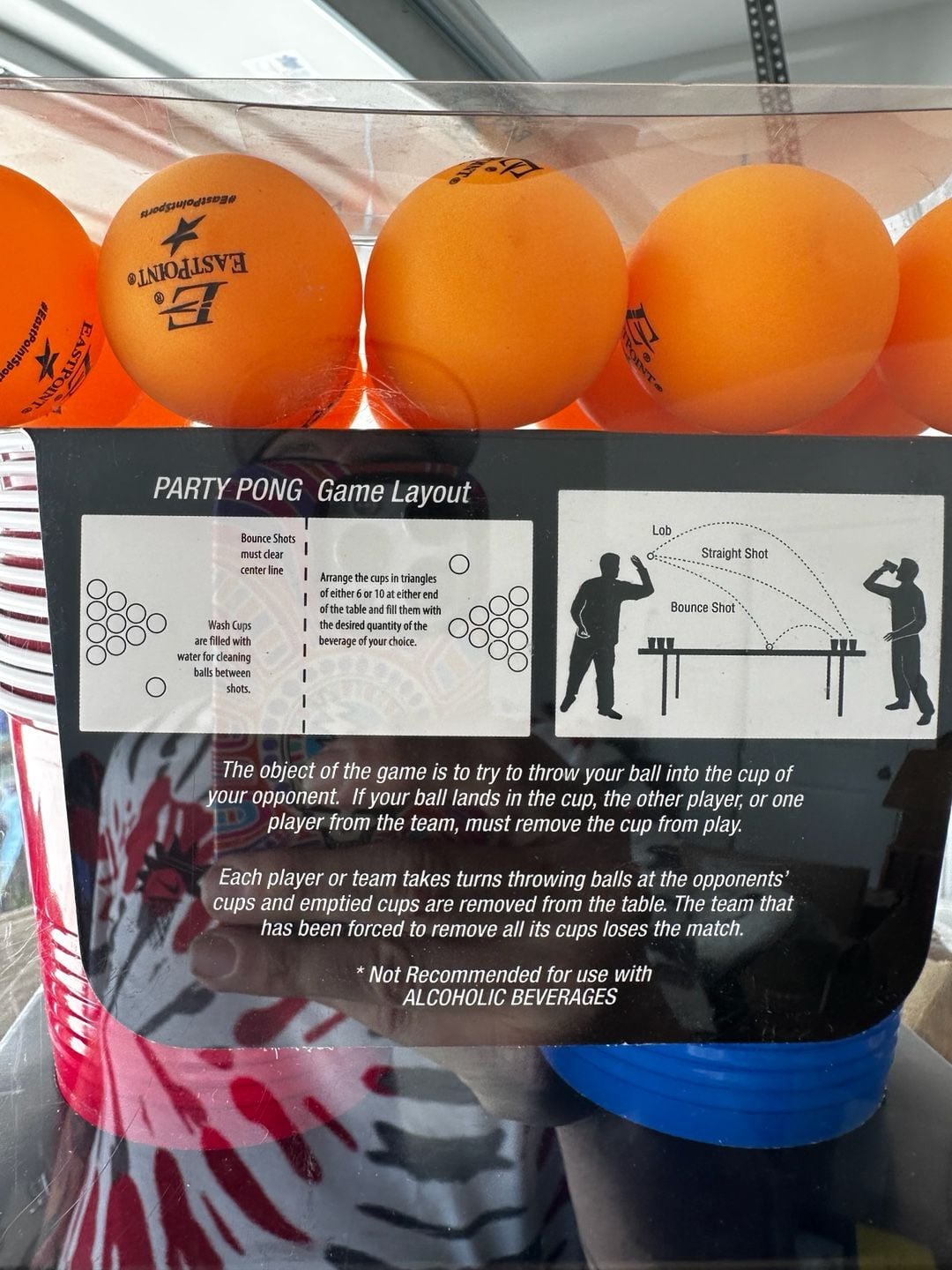 EastPoint Sports Official Party Pong Game Set 22 Cups 15 Balls New 3
