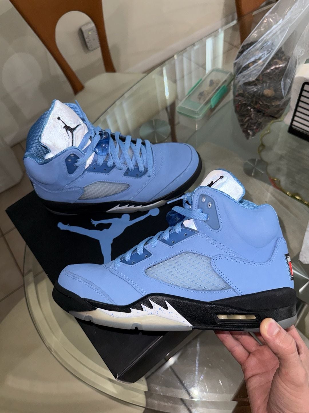 Jordan 5 Retro UNC University Blue Shoes 3