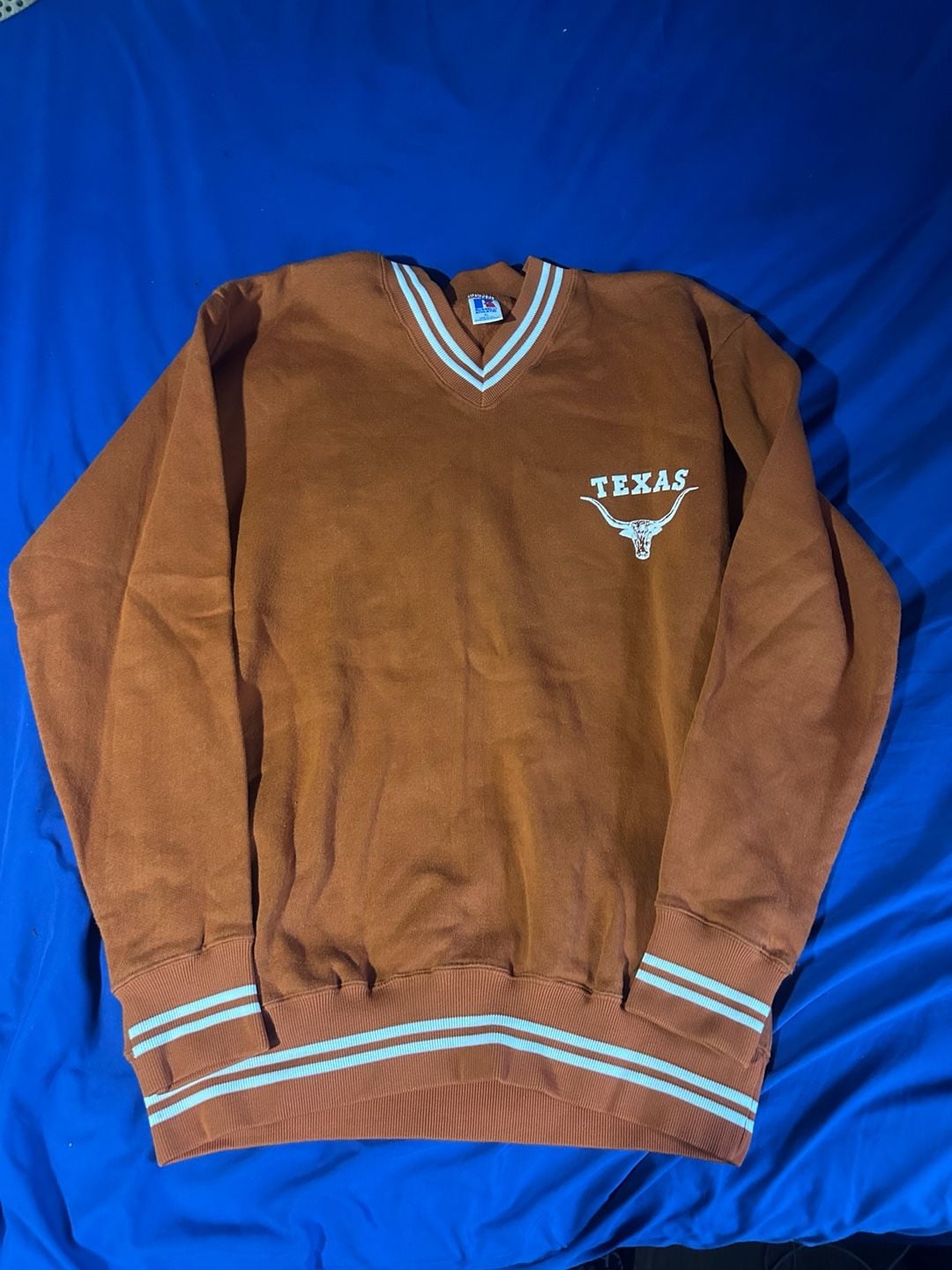 Russell Athletic Texas Longhorns V-Neck Sweatshirt Size L 2