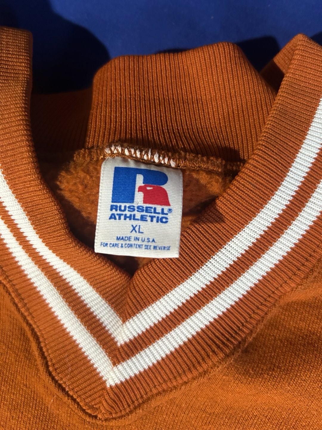 Russell Athletic Texas Longhorns V-Neck Sweatshirt Size L 5