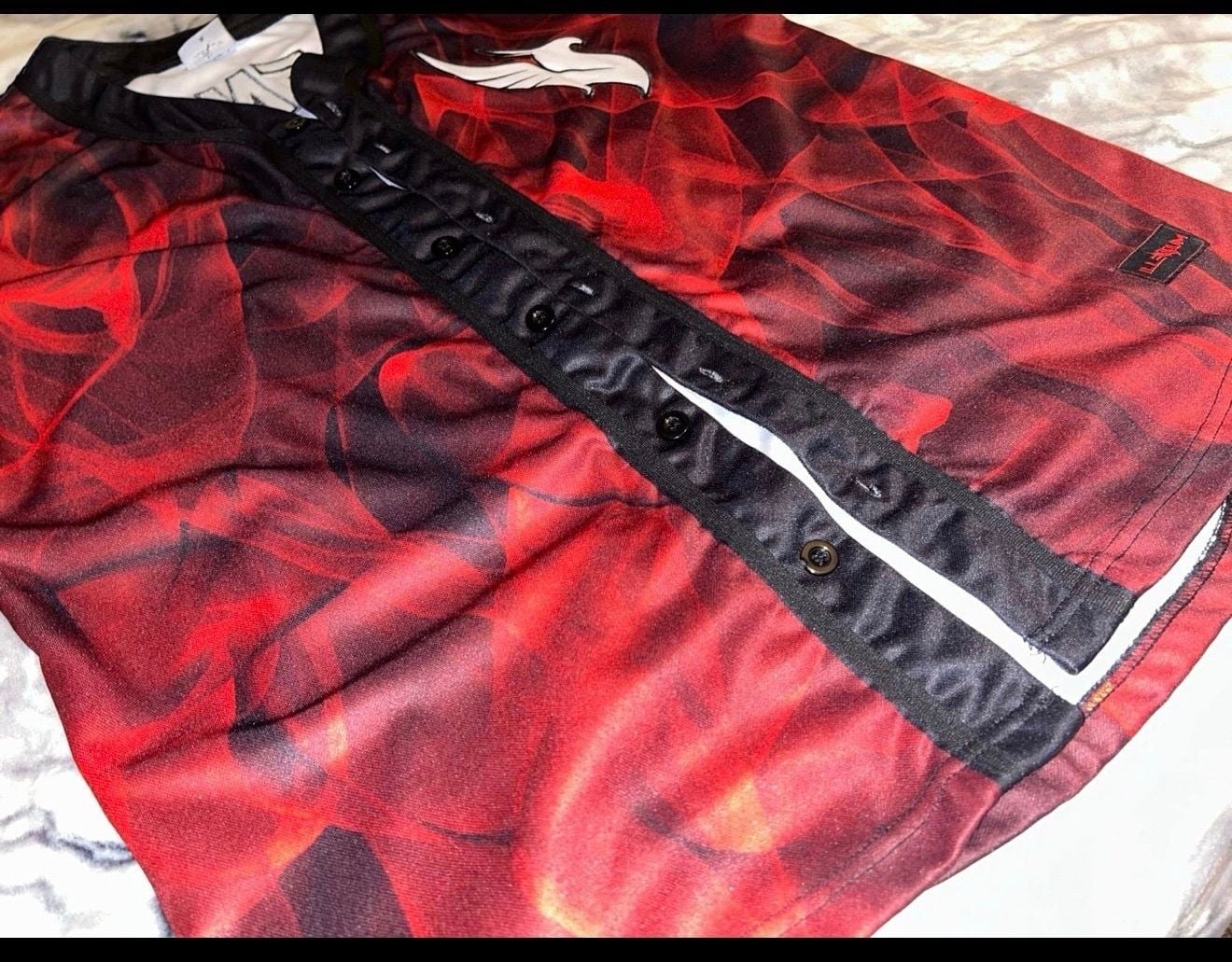 Illenium Red Smoke Baseball Jersey Size M 5