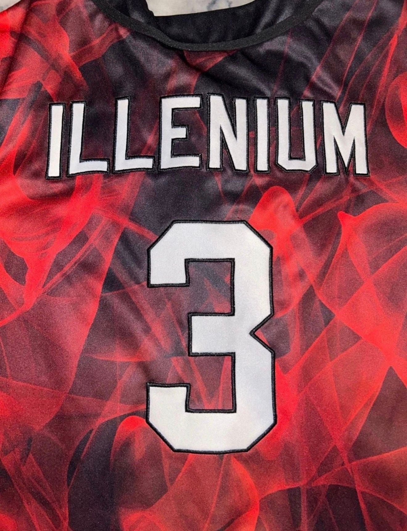Illenium Red Smoke Baseball Jersey Size M 8