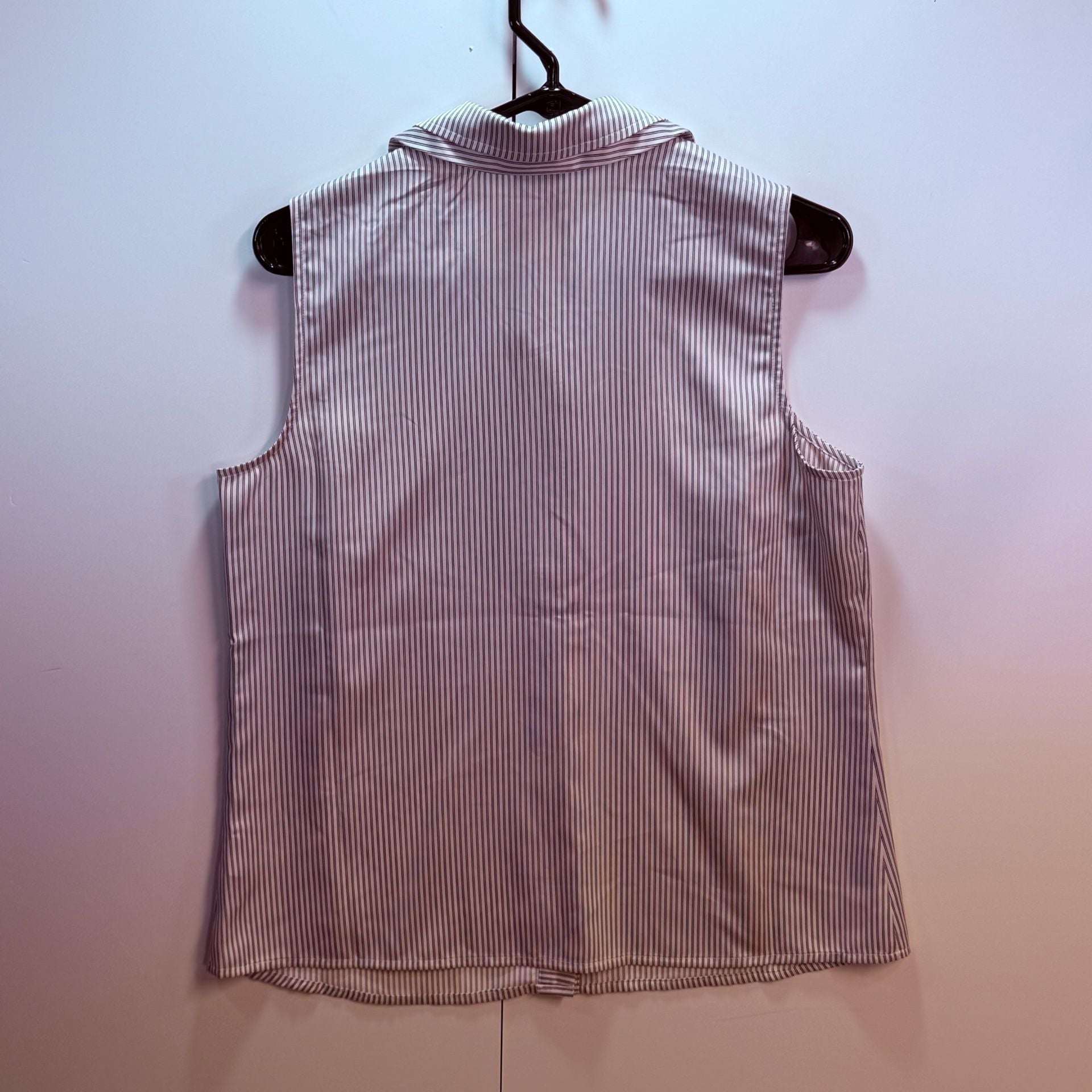 Cabi Sleeveless Blouse Size S Striped Button Down Shirt 3