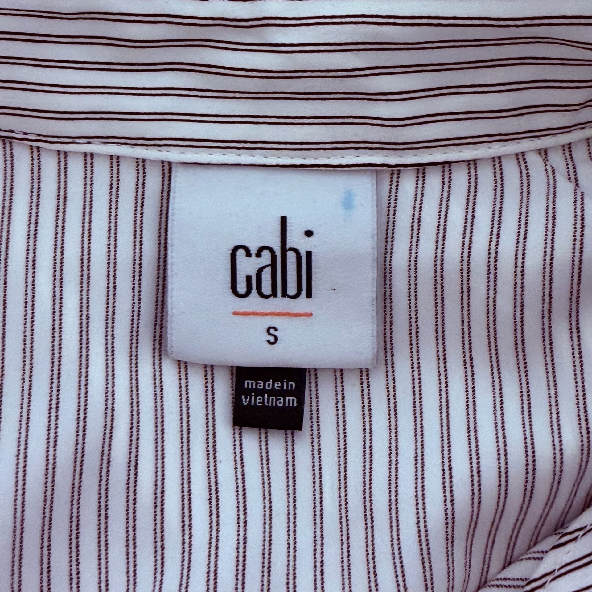 Cabi Sleeveless Blouse Size S Striped Button Down Shirt 4