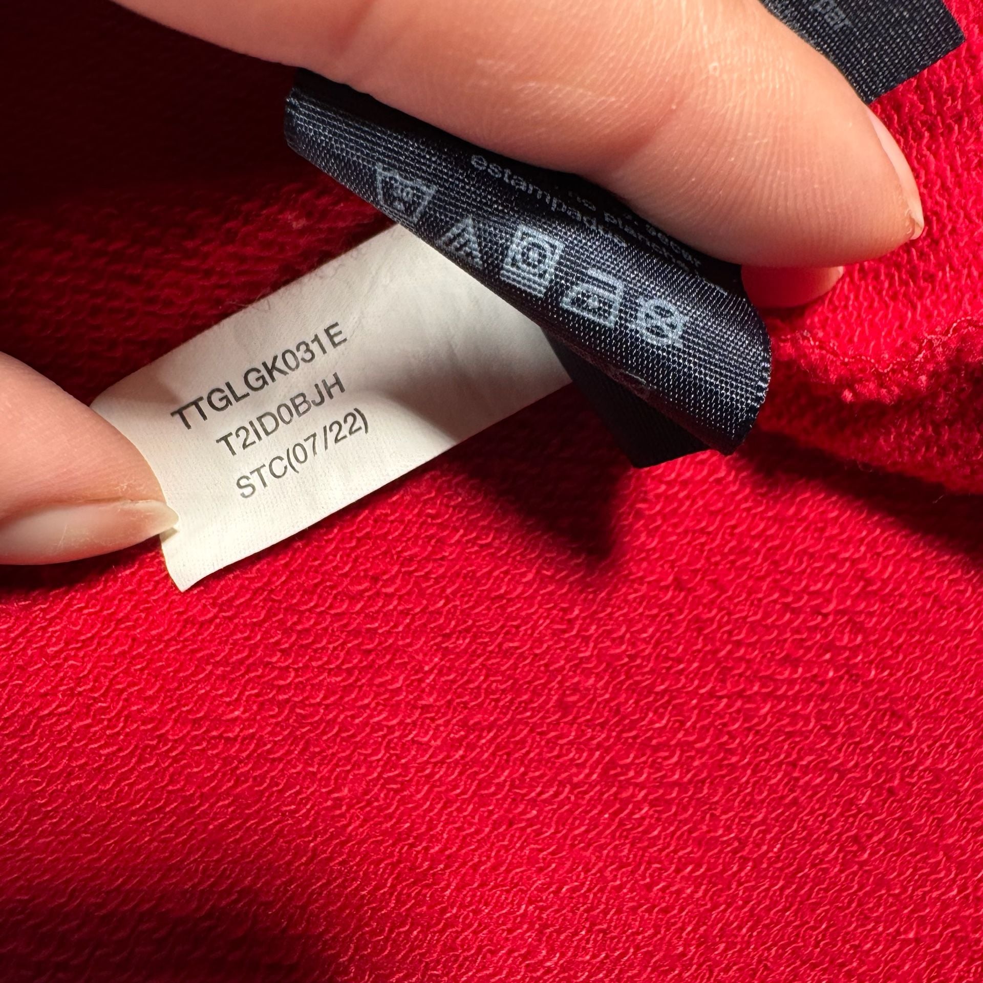 Tommy Jeans Colorblock Quarter Zip Hoodie Sweatshirt Dress Red White Black 11